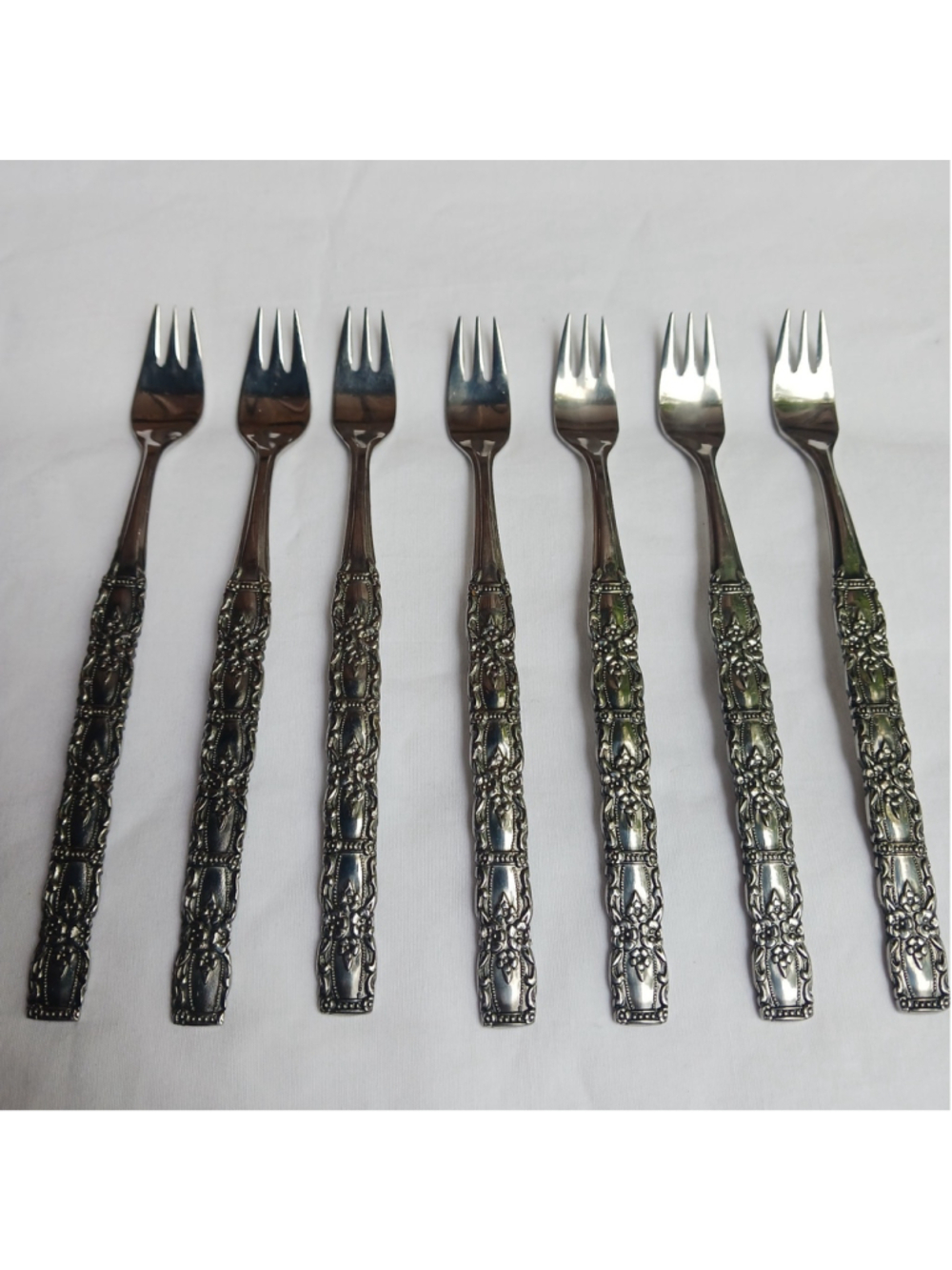HTF Oneida Northland HOUSTON 7 Oyster Snack Forks Stainless Japan Flatware